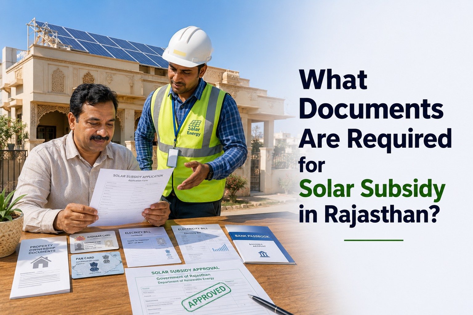 What Documents Are Required for Solar Subsidy in Rajasthan? (Complete Checklist 2026)